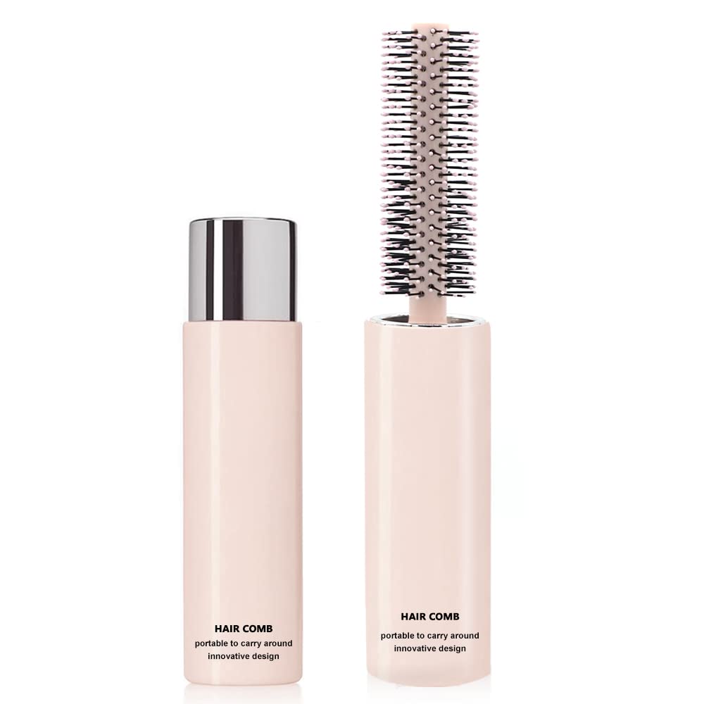 MAYCREATE Small Hair Brush for Women Girls, Retractable Pocket Hair Comb for Travel, Creative Portable Hair Styling Curling Straightener Brush for Hair, Silicone Massage Tips Design MAYCREATE Small Hair Brush for Women Girls, Retractable Pocket Hair Comb for Travel, Creative Portable Hair Styling Curling Straightener Brush for Hair, Silicone Massage Tips Design